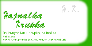 hajnalka krupka business card